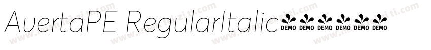 AvertaPE RegularItalic字体转换